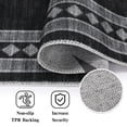 thumbnail image 5 of HIWEAVER Black 9' x 12' Area Rug for Living Room Washable Modern Geometric Bordered Non Slip Non Shedding Neutral Indoor Decor Carpet, 5 of 6