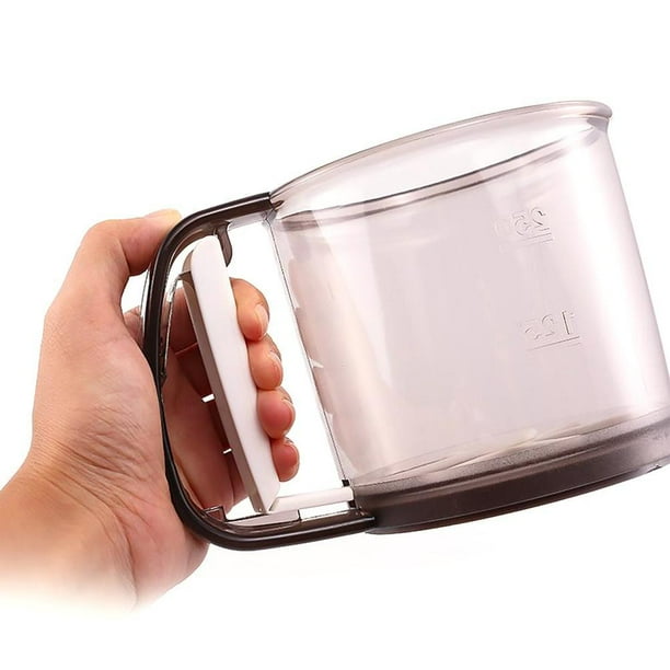 Tamiz De Harina Con Prensa Manual De Acero Inoxidable, Tamiz De Doble Capa, Tamiz Para Hornear, Taza, Herramienta Para Hornear En La Cocina Monstrate HA034516-00