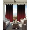 thumbnail image 4 of Ombre, Blackout Curtains 63 Inches Long for Bedroom, Abstract Gradient Red Black Art Thermal Insulated Room Darkening Black Out Window Curtain Panels Grommet Drapes for Living Room, 4 of 8
