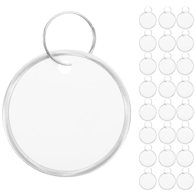 KAKOWELY metal rimmed key tags 60pcs Aluminum Rimmed Key Tags Round Paper Tags With Split Rings Writable Key Identification Tags For Car Keys And Door Keys