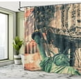 thumbnail image 5 of Ambesonne American Shower Curtain, Liberty Statue City, 69"Wx84"L, Red Grey, 5 of 5