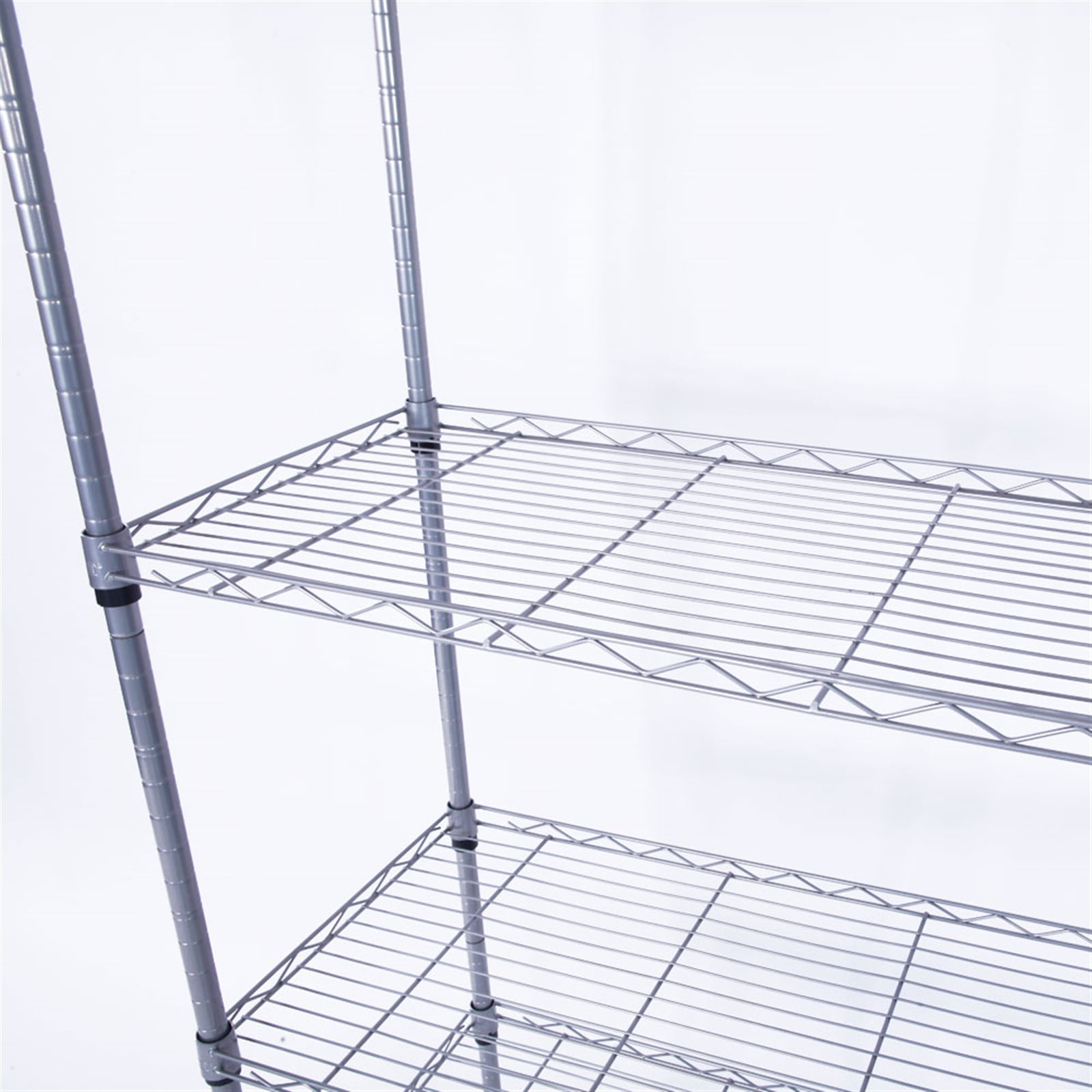 Lowestbest 5-Tier Steel Wire Shelving, Metal Storage Rack, 30" W x 14" D x 60" H, Silver Gray Lowestbest 5-Tier Steel Wire Shelving, Metal Storage Rack, 30" W x 14" D x 60" H, Silver Gray