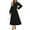 Black, variant on Women's Fall Spring Elegant Long Sleeve Maxi Dress Swiss Dot A Line Flowy Casual Holiday Party Going Out Dresses