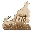 thumbnail image 6 of GOOHOCHY Decorations Wooden Calendar Ornament Christmas Calendar Travel 19.5X19X6CM, 6 of 8