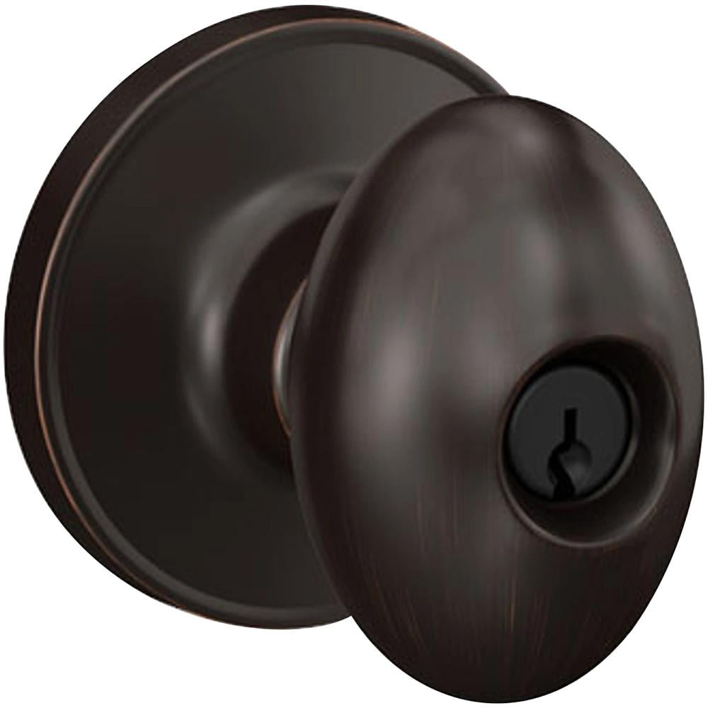 J Series Dublin Keyed Door Knob Finish Aged Bronze