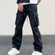 thumbnail image 1 of Pantalones largos para hombre, de moda, de verano, para exteriores, funcionales, con bolsillo de carga, pantalones de trabajo holgados, pantalones para hombre, 1 of 5
