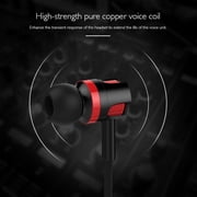 Quality Earbuds High Bass Treble Aluminum Headphones Mic Headset Call Red/Black