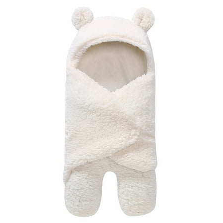 - Newborn Baby Boys Girls Cute Cashmere Soft Plush Receiving Blanket Sleeping Wrap Swaddle Bag