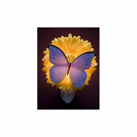 Blue Butterfly And Daisy Nightlight by Ibis & Orchid Design - 50045