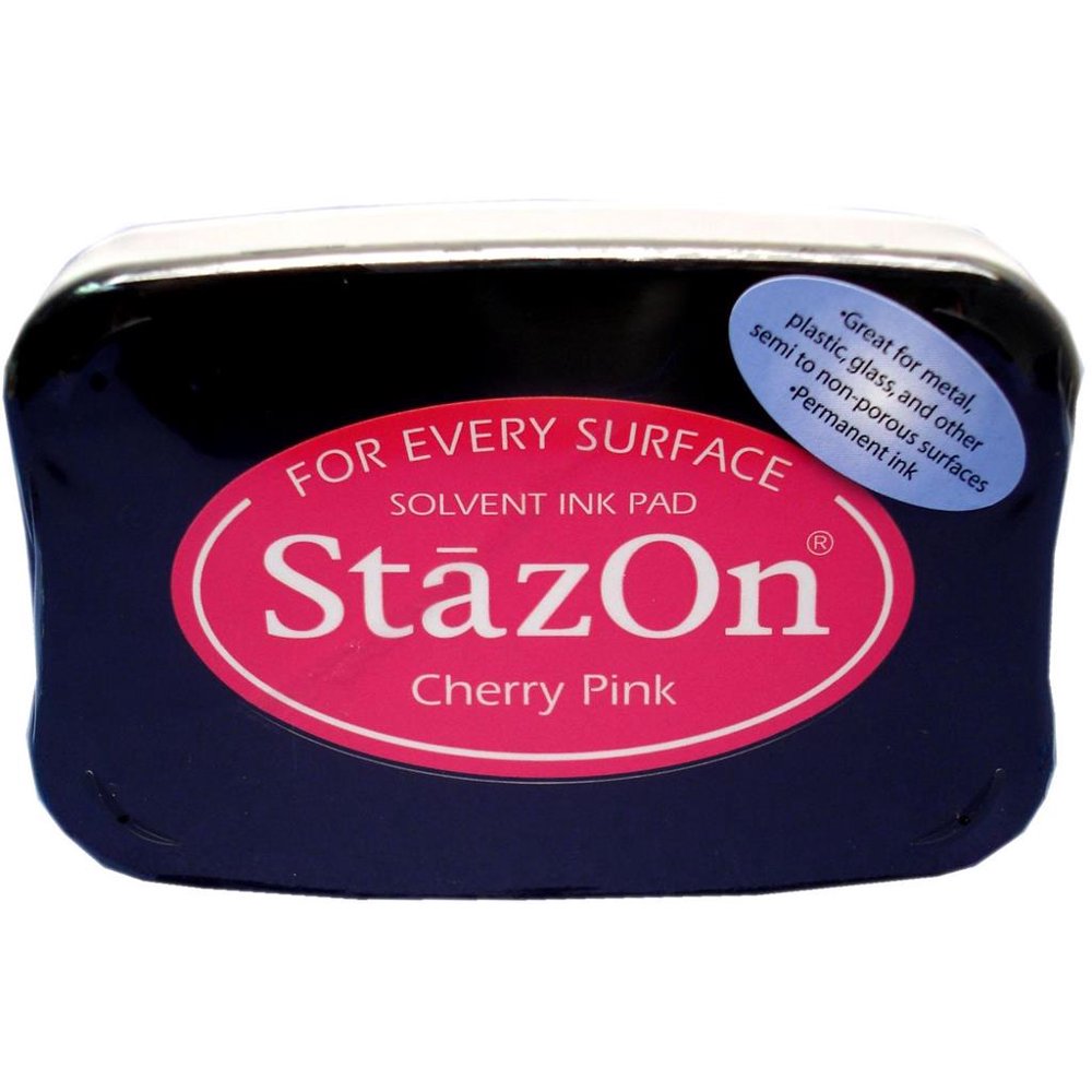 StazOn Solvent Ink Pad Large Cherry Pink