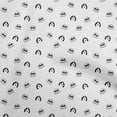 thumbnail image 1 of oneOone Polyester Spandex White Fabric Retro Dog Faces Dress Material Fabric Print Fabric By The Yard 56 Inch Wide, 1 of 5