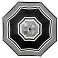 thumbnail image 2 of Weather Station Oversize Deluxe Automatic Rain Umbrella Black and White Stripe, 2 of 4