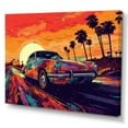 thumbnail image 2 of Designart "Black And Purple Muscle Car Melodies" Cars Off-Road Wall Art Living Room, 2 of 5