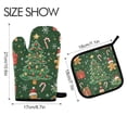 thumbnail image 2 of Yayeee Oven Mitts and Pot Holder Set of 2 Heat Resistant Kitchen Gloves Baking Hot Pad, Christmas Tree, 2 of 5