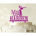 thumbnail image 1 of Personalized Mr & Mrs Couple Cake Topper Personalized Glitter Cake Topper Color Option Available 5-7 Inches Wide, 1 of 1