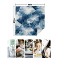 thumbnail image 5 of Hokiten Kitchen Dinner Napkins Set of 8 Blue Marble Abstract Cloth Napkins Reusable Washable Table Napkins for Weddings Cocktail Parties Holiday Table Decor 20x20 Inch, 5 of 8