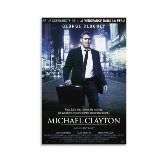 Michael Clayton Movie Poster Canvas Wall Art Poster Decorative Bedroom Modern Home Print Picture Artworks Posters 12x18inch(30x45cm)