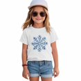 thumbnail image 2 of Xyant Christmas Boys Girls Shirt Snowflake Print Tshirts Kids Toddler Cotton Short Sleeve Xmas Graphic Tee Tops, Size 7-8 Years, 2 of 6