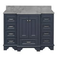 thumbnail image 3 of Nantucket 48" Bathroom Vanity with Marine Gray Cabinet and Carrara Marble Top, 3 of 6