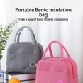 thumbnail image 2 of Billuyoard Fiambrera para niños y adultos, bolso de mano de Color sólido a la moda, contenedor de organización, bolsas térmicas para Picnic Almacenamiento y organización del hogar Rojo, 2 of 6