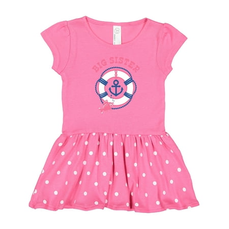 

Inktastic Nautical Big Sister Gift Toddler Girl Dress
