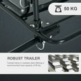 thumbnail image 3 of GVN Bike Cargo Trailer with 16 Inch Pneumatic Tire, Universal Coupler, Foldable Frame and Safe Reflectors Design, Foldable Bicycle Trailer with Large Load Capacity for Camping, Black, 3 of 8