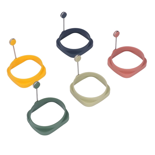 Poignée Anneaux d'Omelette, Silicone Anti Échaudage Flexible 5 PCS Poignée Anneaux de Friture d'Œufs pour la Cuisine