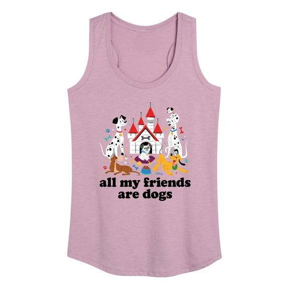 Disney Classics - Cats & Dogs - All My Friends Are Dogs - Women's Racerback Tank Top