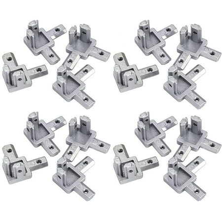 

3-Way End Corner Bracket Connector for T Slot Aluminum Extrusion 2020 Series (Pack of 16 with Screws)