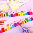 thumbnail image 2 of Thinsony Bright Patterns Colorful Bulletin Pencil Vibrant Classroom Pencil Classroom Borders Classrooms Schools Offices, 2 of 6