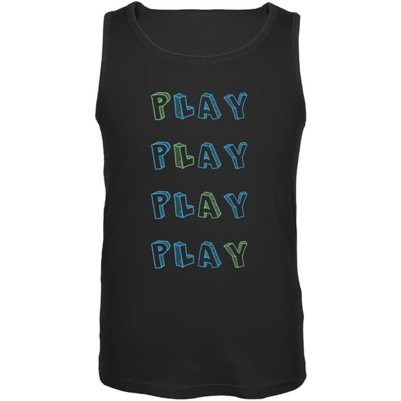 All About Play Black Adult Tank Top - Medium