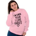 thumbnail image 3 of Vegan Love Karats Funny Diamond Lover Women Crewneck Sweatshirt Brisco Brands 2X, 3 of 6