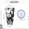 thumbnail image 4 of Susaid Floral Cow Silhouette Print 20oz Car Cup,Insulated Coffee Cup Fully Spill Proof Travel Coffee Mug, Stainless Steel Tumbler for Work Home Outdoor Car-Straw Two-piece Set, 4 of 8