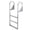 Flip-up-Straight ladder-Level 3, variant on Heavy Duty 3-Step Removable Aluminum Dock Ladder - 500 lb Capacity with Non-Slip Steps & Quick-Release Buckles, Saltwater & Corrosion Resistant