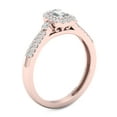 thumbnail image 2 of Imperial 1/2Ct TDW Baguette Diamond 14k Rose Gold Halo Engagement Ring (H-I, I2), 2 of 4