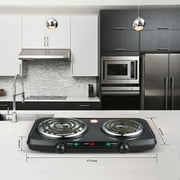 Mainstays Portable Double Burner and Hot Plate, 120V~ 1800W