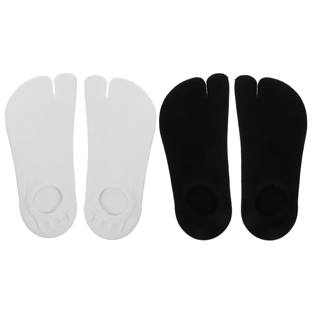 MasteelfCA 2 Pairs Short Split Toe Sock Premium Split Toe Sock Split Toe Sock
