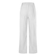 thumbnail image 5 of DYTTDG Solid Corduroy Pants for Women Elastic High Waist Pull On Straight Leg Slacks Casual Trousers with Pockets, 5 of 6