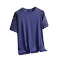 thumbnail image 2 of Tops para hombre, blusas y camisas de cuello redondo y manga corta para hombre, camiseta deportiva informal de manga corta con cuello redondo transpirable de seda de hielo para hombre, blusa para homb, 2 of 8