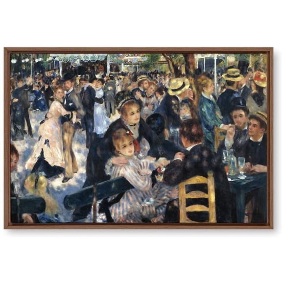 IDEA4WALL Framed Canvas Wall Art for Living Room, Bedroom La Grenouillere by Pierre-Auguste Renoir Canvas Prints for Modern Home Decoration Ready to Hang