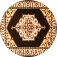 thumbnail image 1 of Ahgly Company Indoor Round Medallion Orange Traditional Area Rugs, 5' Round, 1 of 1