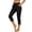 Black, variant on Womens Capris with Pockets and Drawstring Side Split Sweatpants Capris Cropped Jogger Running Pants