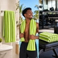 thumbnail image 6 of WDOBM Reusable Washcloths, Striped Woven Natural Cotton Thick Absorbent Face Towel, Highly Absorbent Quick Dry Machine Washable, Lightweight Sport Towels for Bathroom Salon, 6 of 7