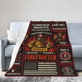 thumbnail image 3 of Firefighter Gifts Funny Cool Throw Blanket 60x50, 3 of 6