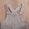 thumbnail image 4 of Toddler Baby Corduroy Suspender Rompers Solid Color Adjustable Strap Pockets Overalls 1 2 3 4 5T Kids Long Pants, 4 of 9