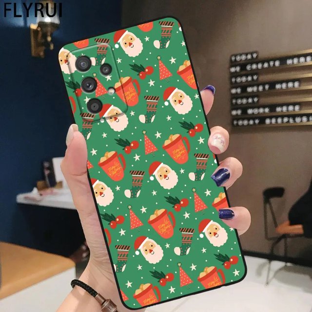 Feliz Navidad alce Santa sombrero Funda Coque Funda para Samsung Galaxy S23 S22 S21 S20 FE S10 S10E S9 S8 PLUS ULTRA Funda Capa