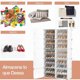 thumbnail image 2 of Zapatero con Cubierta,8Niveles 48pares de Armario de Almacenamiento de Zapatos, Cajas de Zapatos de Estantes de Plástico para Zapatos, Organizador para Armario, Pasillo, Dormitorio, 2 of 7