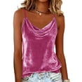 thumbnail image 2 of jjayotai Womens Tank Tops Summer Sleeveless Tops Cowl Neck Backless Shirts Spaghetti Strap Cami Basic Tank Shirts, 2 of 6