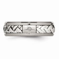 thumbnail image 4 of Titanium/Sterling Silver Inlay Polished 1pt. Diamond 7mm Band, 4 of 9