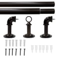 thumbnail image 4 of Better Homes & Gardens 1" Industrial Pipe Single Curtain Rod 42-120" Oil Rubbed Bronze, 4 of 7